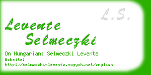 levente selmeczki business card